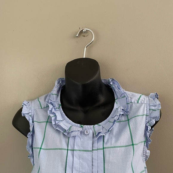 J Crew Ruffle Button Down Shirt - Picture 2 of 5